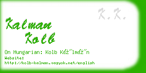 kalman kolb business card